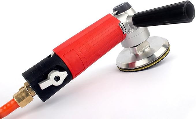 Air Wet Polisher/ Sander 4-Inch Versatile Wet Stone Grinder 4500 Rpm Pneumatic with Front Side Exhaust Great for Polishing Stone and Concrete