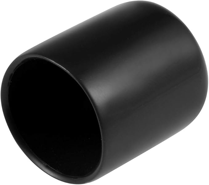uxcell 20pcs Rubber End Caps 20mm ID Vinyl Round Tube Bolt Cap Cover Thread Protectors Black