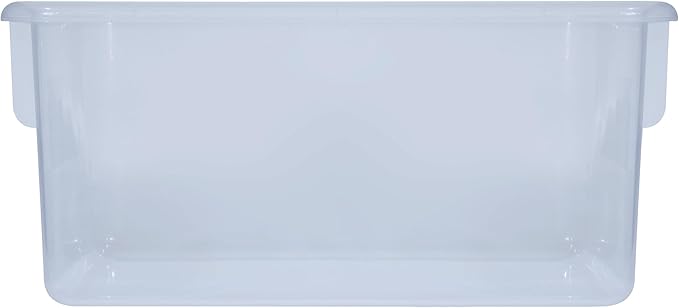 Wood Designs Cubby Storage Bin, Heavy Duty Plastic Containers for Kids Translucent Clear Cubby Tray Set of 12