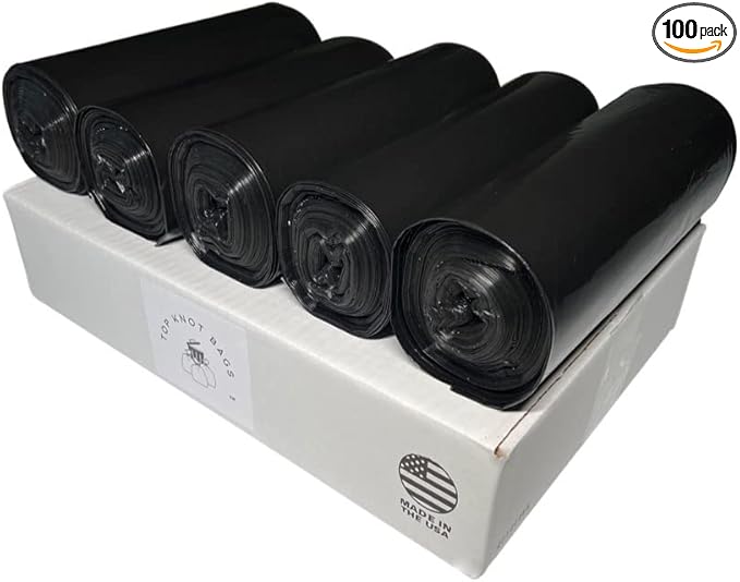 45 Gallon Garbage Trash Bag 40X46" 1.5 Mil Black 100 Count Can Liner Bulk 40 Gallon 41 Gallon 42 Gallon 43 Gallon 44 Gallon Made in USA