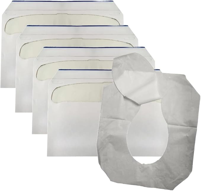 1000 Paper Toilet Seat Covers - Thick Flushable Half-Fold Paper Disposable Toilet Seat Dispensers Cover Liners for Travel & Public Restroom Toilet Bowls (1000)
