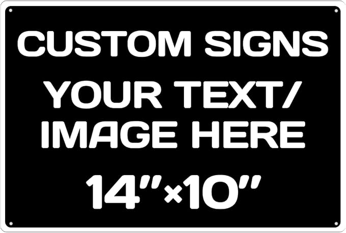 Customised Christmas Decorations: Personalized Text And Picture Signs, Black White Traffic Regulation Horizontal Hazard, Garden, Door Signs