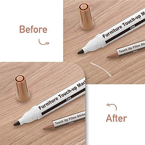 Furniture Repair Kit Wood Markers Wax Sticks, for Stains, Scratches, Wood Floors, Tables, Desks, Carpenters, Bedposts, Touch Ups, and Cover Ups (21)