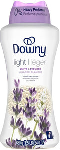Downy Light Laundry Scent Booster Beads for Washer, White Lavender, 24 oz, with No Heavy Perfumes