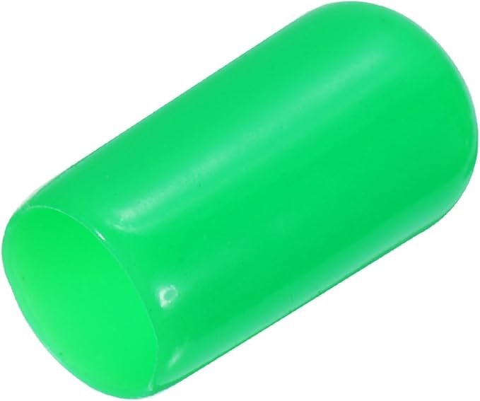 uxcell 20pcs Rubber End Caps 9mm ID Vinyl PVC Round Tube Bolt Cap Cover Screw Thread Protectors Green