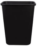 Amazon Basics Trash Can, Rectangular Commercial Office Wastebasket, 10 Gallon (Pack Of 2), Black (Previously AmazonCommercial brand)