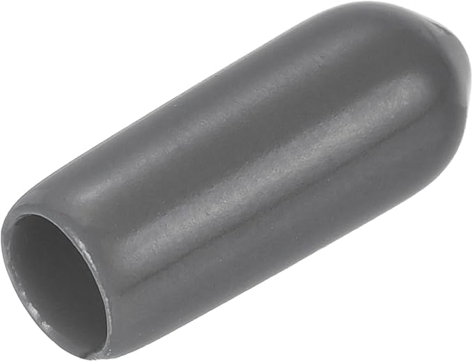 uxcell 20pcs Rubber End Caps 4mm ID Vinyl PVC Round Tube Bolt Cap Cover Screw Thread Protectors Dark Grey