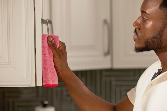 Rubbermaid Microfiber Heavy-Duty Cloth Towels 16 Pack 16"x16" Non-Scratch Dense-Fiber Reusable/Washable for Cleaning/Wiping/Polishing for Home/Kitchen/Car