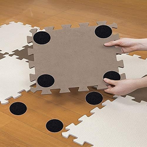 BRAVESHINE Adhesive Tape - 16PCS Hook and Loop Fasteners - Double Sided Adhesive Pads - Rug Carpet Gripper Mounting Tape for Wall Decorations or Tools Hanging - Round 2 inch