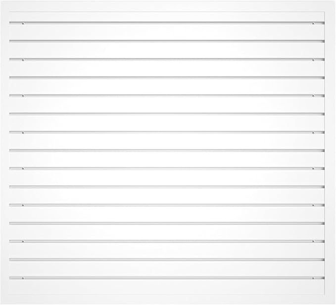 NeatiEase Slatwall Panel Wall Storage Systems, 4 x 4ft Slat Wall Paneling Garage Wall Organizer, Heavy Duty Wall Mounted PVC Wall Rack (White)