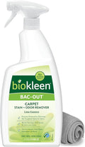 Biokleen Bac-Out Stain Remover for Clothes & Carpet - 32 Ounce - Natural, Enzymatic, Destroys Stains & Odors Safely, for Pet Stains, Laundry, Diapers, Wine, Carpets, Eco-Friendly, Plant-Based