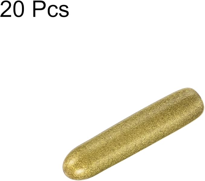 uxcell 20pcs Rubber End Caps 1/14"(1.8mm) ID Vinyl Round Tube Bolt Cap Cover Thread Protectors Gold