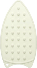 HARFINGTON Silicone Iron Rest Pad, Multipurpose Iron Hot Resistant Mat Iron Rest Plate for Ironing Board Hot Heat Resistant Steam Compact Mat, Cream