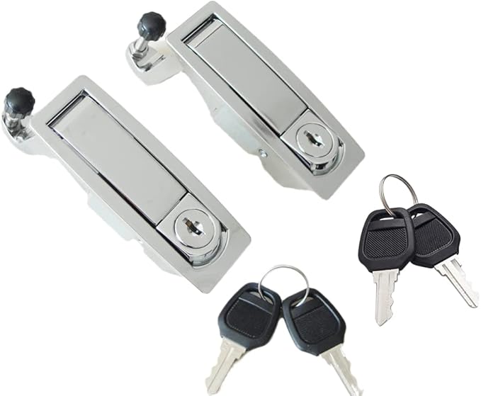 4Pcs Compression Latch Lock Trigger Latch Lock Zinc Alloy Adjustable Lever Hand Operated Compression Latches Flush Mount Silver
