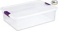 Sterilite 24-Pack ClearView Latch Box, Stackable Storage Organizer Bins for Home, 32 Quart