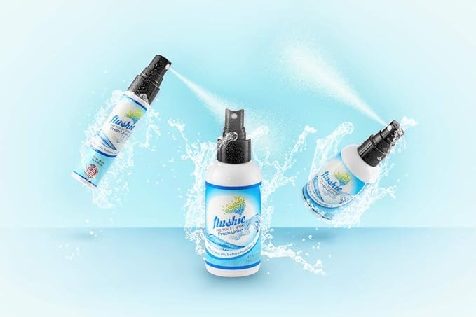Flushie Pre-Toilet Spray for Poop Travel Size Toiletries Bathroom Spray for Poop Spray for Toilet Deodorizer Traveling Essentials Poop deodorizer Poop Odor eliminator 4oz (Linen, 1 Pack)
