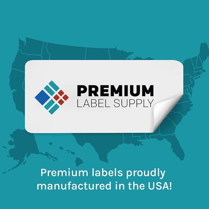 Premium Label Supply Bright Neon Color Fluorescent Sticker Labels - 1.5" x 1.5" Square Labels - (Fluorescent Green, 12,000 Labels)