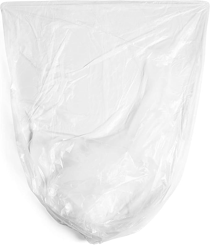 Aluf Plastics High Density Trash Bags, 30 Gallon, 2000 Count, 10 Micron (eq), 30" x 37", Clear, for Bathroom, Office, Industrial, Commercial, Janitorial, Municipal, Recycling