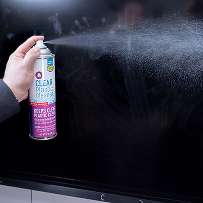 Invisible Glass 91014 Clear Plastic Cleaner - Cleans and Protects Plastic on Electronics, Appliances, Eyewear, Cars, Trucks, RVs, Boats & More - Helps Prevent Fog and Static - 19 oz