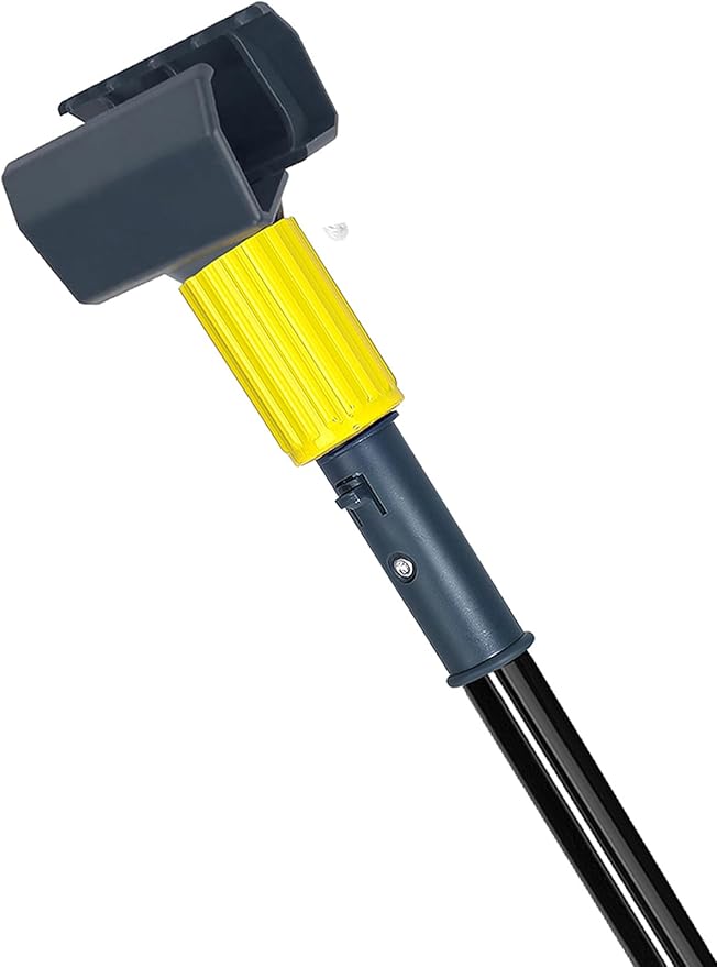 Commercial Mop Handle Heavy Duty, Industrial Mop Stick with Jaw Clamp Wet Gripper Mops Head Replacement Holder for Floor Cleaning