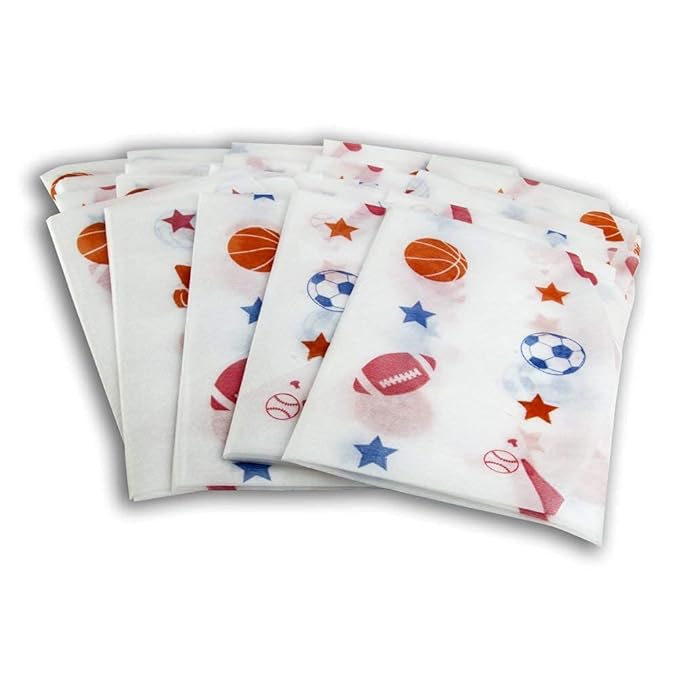Toilet Seat Covers Disposable (6 Pack, Sports) - XL Waterproof Toilet Cover for Toddlers, Kids & Adults - Portable & Individually Wrapped for Travel, Potty Training & Public Restrooms