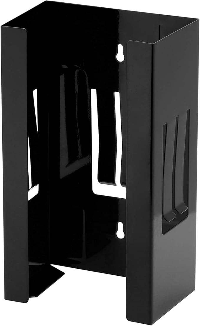 EMENTOL Magnetic Glove/Tissue Dispenser Holder Set, Black Glove Dispenser Wall Mount, Mount onto Tool Box or in Workshops