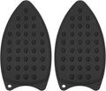 PATIKIL Silicone Iron Rest Pad, 2 Pcs Multipurpose Hot Heat Resistant Iron Rest Plate Protective Pad for Ironing Board Hot Resistant Steamer Steam Compact Mat, Black