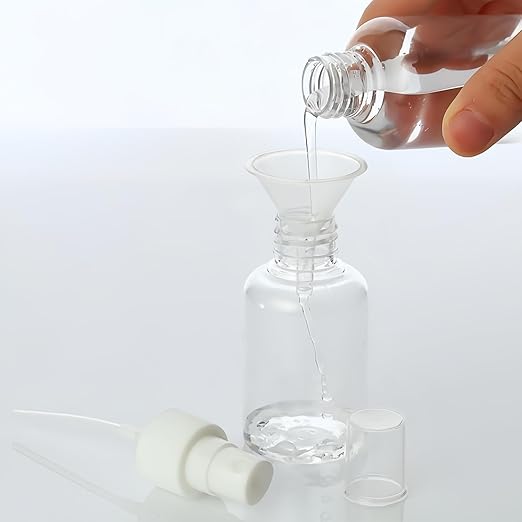 12 Pcs Small Funnel & Mini Funnel 1.57" Opening, 0.1" Narrow Tip for Essential Oils, Perfumes, Capsules & Mini Bottles (Polypropylene, 2.17" Height)