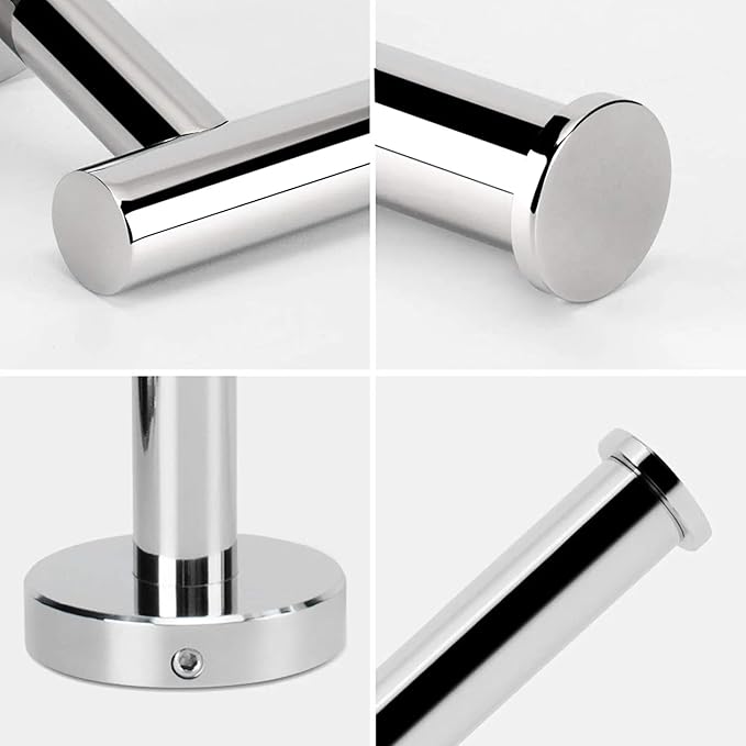 NearMoon Bathroom Toilet Paper Holder, Premium SUS304 Stainless Steel Rustproof Wall Mounted Toilet Roll Holder for Bathroom, Kitchen (3 Pack, Chrome Finish)