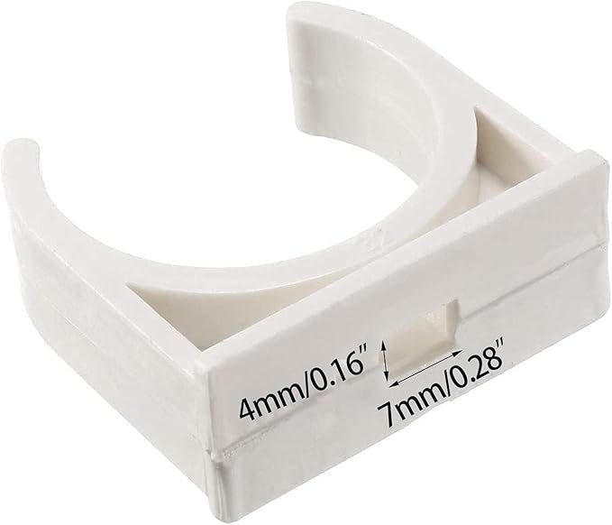 30 Pcs U-Shaped PVC Water 32mm Pipe Clamps Clips, U-Shaped Buckles Fit for 1-1/4" (32mm) Water Pipes and TV Trays Tubing Hose Hanger Support Pex Tubing （White 32mm）