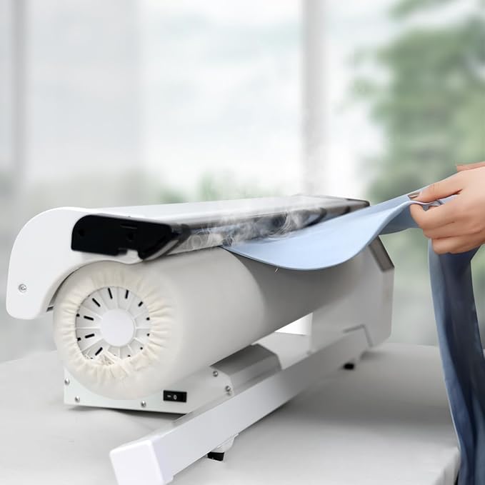 Rotary Roller Iron Steam Press Hotel Linen Ironing Machine with Continuous Steam for Commercial and Home Use. Designed for Bed Sheet,Pillowslip,Napkin, And Almost Any Flat, Appropriately Sized Textile