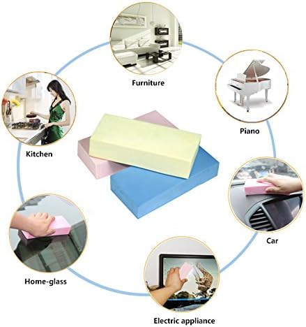 Cleaning Sponge Super Absorbent Water Durable ^~ You Know 17.5×7.5×3.5 cm[6.9 x 3 x 1.38 inches] Use for Household Clean Cars/Boats The dust and Dirt on Furnitures,Bathtubs&etc.(Yellow)
