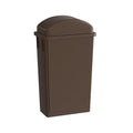 23 Gallon Brown Slim Jim Trash Can with Swing Top Lid
