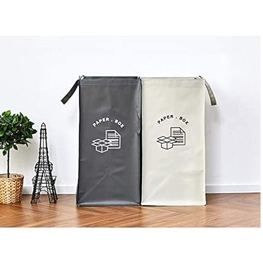 Separate Recycling Waste Bin Bags for Kitchen Home Recycle Garbage Trash Sorting Bins Organizer Waterproof Baskets Compartment Container (Set of 2 Color Pack)