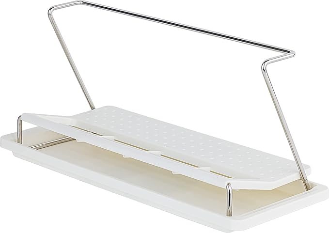 carrotez Bottle Drying Rack, Tumbler Rack with Drain Tray - Narrow and Wide Openings with Various Capacity, Mug Type and Cup Type - White