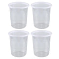 4-Pack Waste Basket Plastic, Small Plastic Garbage Can, Clear, 4 Gallon