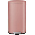 AthLike Trash Can, Stainless Steel Kitchen Garbage Can, Step Waste Bin with Hinged Lid and Removable Inner Bucket, Soft-Close, Dustbin for Bathroom Bedroom Living Room Home (Pink, 8 Gal)