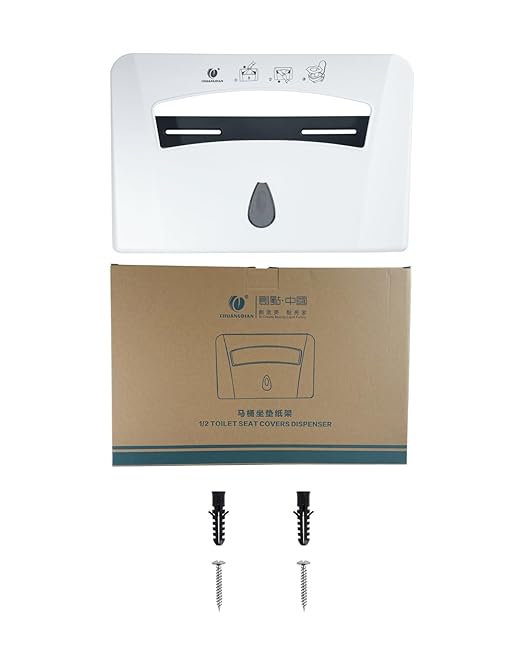 Toilet Seat Cover Dispenser, Wall Mounted Toilet Seat Cover Disposable Paper Holder, Half Fold for Commercial&Residential Use, CHUANGDIAN, Dark Grey