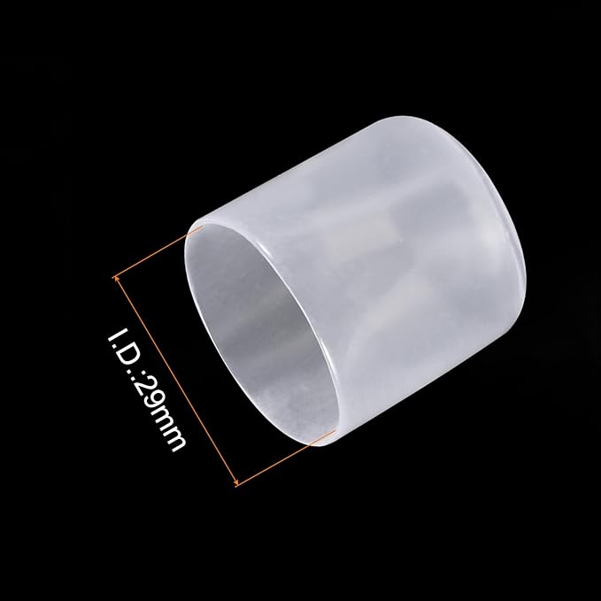 uxcell 20pcs Rubber End Caps 29mm ID Vinyl PVC Round Tube Bolt Cap Cover Screw Thread Protectors Clear