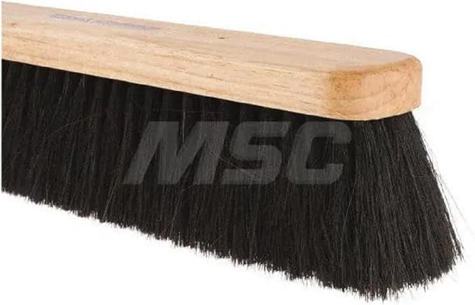 PRO SOURCE Horsehair Push Broom Head with Threaded Wood Block: 18 inch Wide