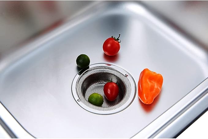 Kitchen Sink Strainer, 2-Pack Sink Strainer Basket with Handle, 4.5" Diameter, Stainless Steel, Rust Free and Dishwasher Safe