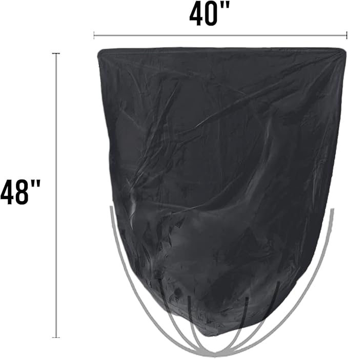 40-45 Gallon Lawn & Leaf Trash Bags, 50 Count Bulk, Black Garbage bags, Multi-purpose Trash Can Bin Liners for Home Commercial, Outdoor, Construction, Industrial