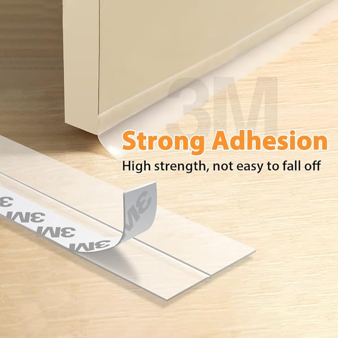 28.9 Ft Door Weather Stripping Door Seal Strip Tape,Silicone Door Draft Stopper,Self Adhesive Shower Door Bottom Seal, Door Insulation Strip for Door Frame Windows and Glass Gaps (Transparent, 25mm)