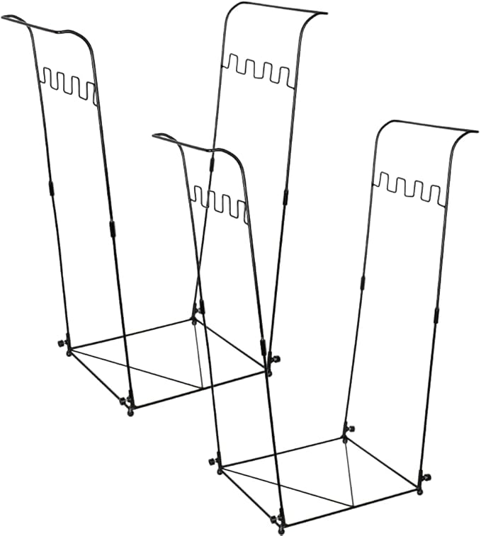2 Pack Trash Bag Holder, 30-45 Gallon Garbage Bag Holder, Metal Portable Leaf Bag Holder, Multi-use Trash Bag Holder Stand for Indoor, Outdoor, Camping, Parties