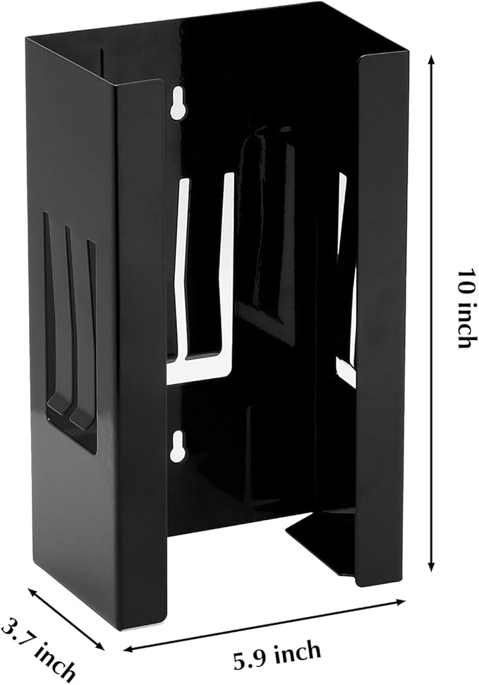 EMENTOL 4PCS Magnetic Glove/Tissue Dispenser Holder Set, Black Glove Dispenser Wall Mount, Mount Onto Tool Box or in Workshops