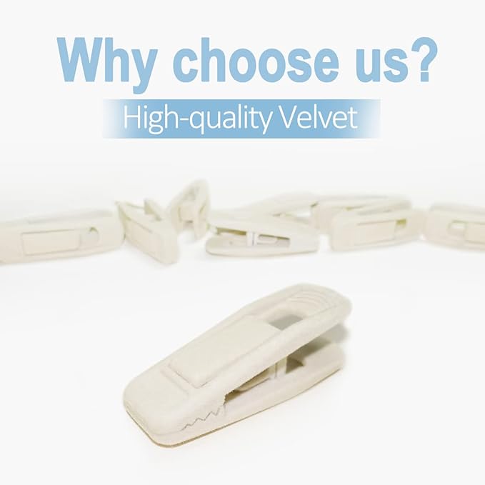 Beige Velvet Hangers (50-Pack), Non-Slip Velvet Clips for Skirts, Suits
