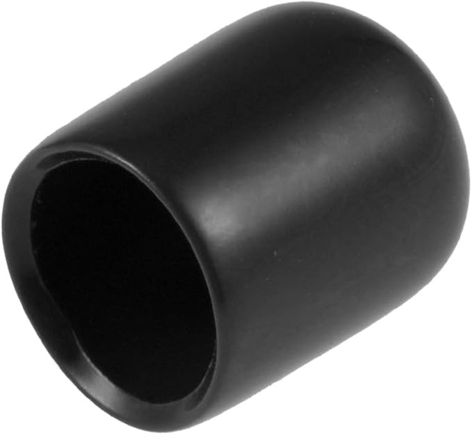 uxcell 20pcs Rubber End Caps 3/8"(9.5mm) ID Vinyl Round Tube Bolt Cap Cover Thread Protectors Black