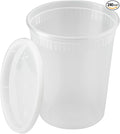 Karat [32oz - 240 ct] Clear PP Injection Molded Round Deli Containers with Lids (FP-IMDC32-PP)