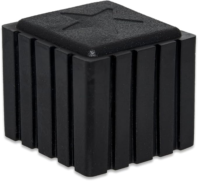 Flyshop Anti-Skid Non-Marking Synthetic Rubber Patio Chair Table Leg Caps Square Furniture Covers 20pcs, Black, 25 mm x 25 mm, 1" x 1"