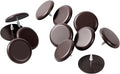 Furniture Glides Sliders-Furnigear PTFE (Teflon) Chair Leg Movers Sliders for Carpet and Hardwood Surface - Move Your Furniture Easily & Safely - Best Floor Protector (1-1/2", Brown-12pack)